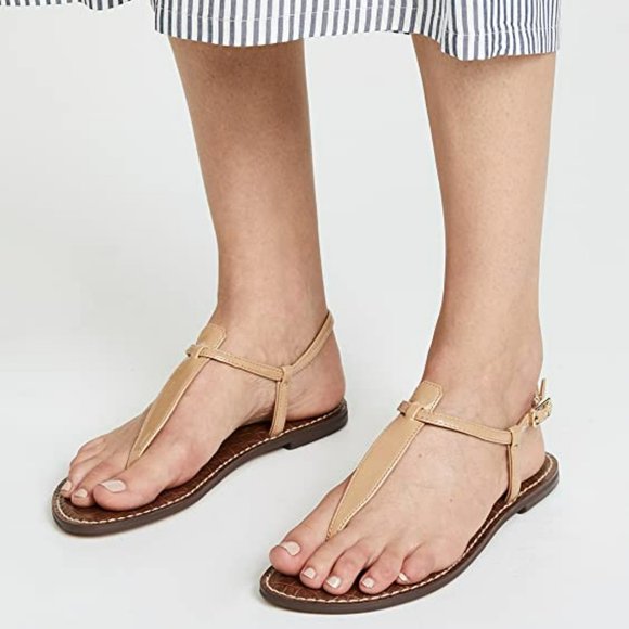 Sam Edelman Shoes - Sam Edelman Gigi Patent Leather Flat Thong Strappy Sandals / Flip Flops Size 9 M